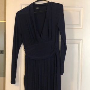 Navy blue long sleeve jumpsuit
